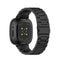 For Fitbit Versa 3 / Fitbit Sense 3-Beads Stainless Steel Watch Band with Disassembly Tools(Black)