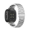 For Fitbit Versa 3 / Fitbit Sense 3-Beads Stainless Steel Watch Band with Disassembly Tools(Silver)