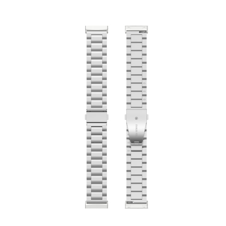 For Fitbit Versa 3 / Fitbit Sense 3-Beads Stainless Steel Watch Band with Disassembly Tools(Silver)