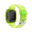 For Fitbit Versa 3 / Fitbit Sense Transparent One-piece TPU Watch Band, Size: Free Size(Yellow)