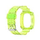 For Fitbit Versa 3 / Fitbit Sense Transparent One-piece TPU Watch Band, Size: Free Size(Yellow)