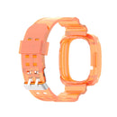 For Fitbit Versa 3 / Fitbit Sense Transparent One-piece TPU Watch Band, Size: Free Size(Orange)