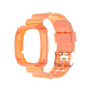 For Fitbit Versa 3 / Fitbit Sense Transparent One-piece TPU Watch Band, Size: Free Size(Orange)
