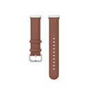 For Fitbit Versa 3 / Fitbit Sense Round Tail Leather Watch Band, Size: Free Size(Brown)