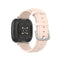 For Fitbit Versa 3 / Fitbit Sense Round Tail Leather Watch Band, Size: Free Size(Light Pink)