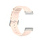 For Fitbit Versa 3 / Fitbit Sense Round Tail Leather Watch Band, Size: Free Size(Light Pink)