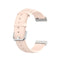 For Fitbit Versa 3 / Fitbit Sense Round Tail Leather Watch Band, Size: Free Size(Light Pink)