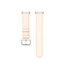 For Fitbit Versa 3 / Fitbit Sense Round Tail Leather Watch Band, Size: Free Size(Light Pink)
