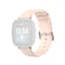 For Fitbit Versa 3 / Fitbit Sense Round Tail Leather Watch Band, Size: Free Size(Light Pink)