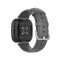 For Fitbit Versa 3 / Fitbit Sense Round Tail Leather Watch Band, Size: Free Size(Gray)