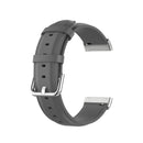 For Fitbit Versa 3 / Fitbit Sense Round Tail Leather Watch Band, Size: Free Size(Gray)