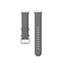 For Fitbit Versa 3 / Fitbit Sense Round Tail Leather Watch Band, Size: Free Size(Gray)