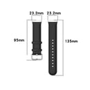 For Fitbit Versa 3 / Fitbit Sense Round Tail Leather Watch Band, Size: Free Size(White)