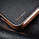 For iPhone 11 Pro Max SULADA Litchi Texture Leather Electroplated Shckproof Protective Case(Brown)