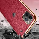 For iPhone 11 Pro Max SULADA Litchi Texture Leather Electroplated Shckproof Protective Case(Orange)