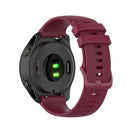 For Garmin Forerunner 745 Small Grid Quick Release Watch Band with Screwdriver, Size: Free Size 22mm(Red Wine)