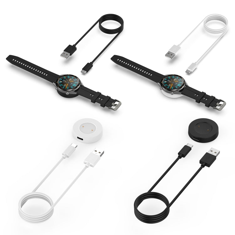 For Huawei Honor Watch GS Pro Smart Watch Portable Split Charger USB Charging Cable, Length:1m(Black)