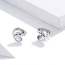 S925 Sterling Silver Chameleon Lizard Women Earrings