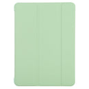 For iPad Air 2022 / 2020 10.9 Silicone 3-Folding Full Coverage Leather Case(Mint Green)
