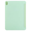 For iPad Air 2022 / 2020 10.9 Silicone 3-Folding Full Coverage Leather Case(Mint Green)