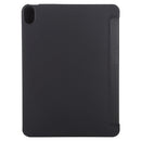 For iPad Air 2022 / 2020 10.9 Silicone 3-Folding Full Coverage Leather Case(Black)