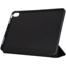 For iPad Air 2022 / 2020 10.9 Silicone 3-Folding Full Coverage Leather Case(Black)