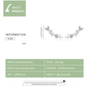 S925 Sterling Silver Cat Butterfly Women Earrings
