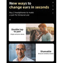 V19S Bluetooth 5.0 Business Style Fingerprint Touch Bluetooth Earphone(Blue)