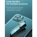 V19S Bluetooth 5.0 Business Style Fingerprint Touch Bluetooth Earphone(Blue)