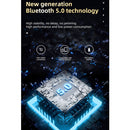 V19S Bluetooth 5.0 Business Style Fingerprint Touch Bluetooth Earphone(Blue)