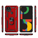For Google Pixel 5 Shockproof TPU + PC Protective Case with 360 Degree Rotating Holder(Black)