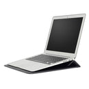 PU Leather Ultra-thin Envelope Bag Laptop Bag for MacBook Air / Pro 13 inch, with Stand Function(Black)