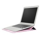 PU Leather Ultra-thin Envelope Bag Laptop Bag for MacBook Air / Pro 13 inch, with Stand Function(Pink)