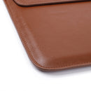 PU Leather Ultra-thin Envelope Bag Laptop Bag for MacBook Air / Pro 13 inch, with Stand Function(Brown)