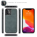 CaseMe 018 Detachable Multi-functional Horizontal Flip Leather Case, with Card Slot & Holder & Zipper Wallet & Photo Frame For iPhone 12 mini(Blue)