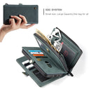 CaseMe 018 Detachable Multi-functional Horizontal Flip Leather Case, with Card Slot & Holder & Zipper Wallet & Photo Frame For iPhone 12 mini(Blue)