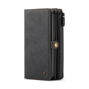 CaseMe 018 Detachable Multi-functional Horizontal Flip Leather Case, with Card Slot & Holder & Zipper Wallet & Photo Frame For iPhone 12 / 12 Pro(Black)
