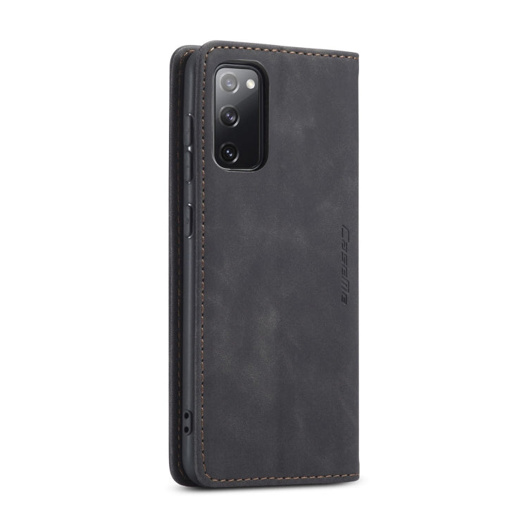 For Samsung Galaxy S20 FE CaseMe 013 Multifunctional Horizontal Flip Leather Case with Holder & Card Slot & Wallet(Black)