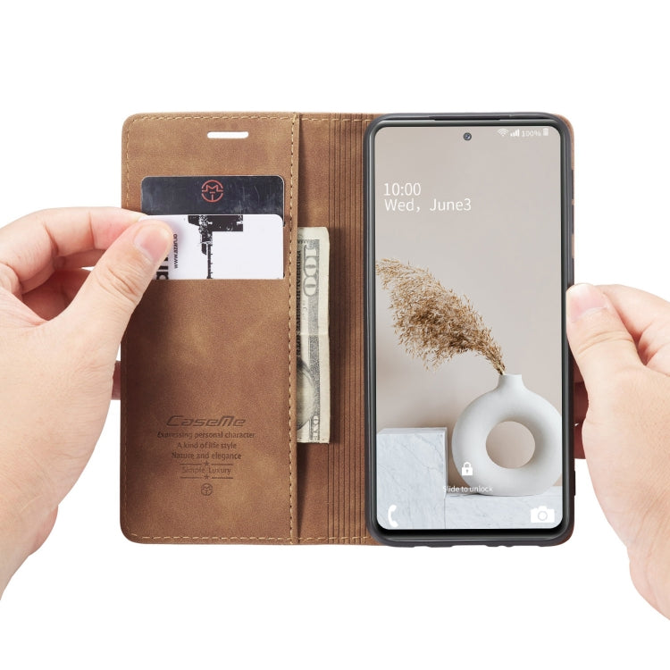 For Samsung Galaxy S20 FE CaseMe 013 Multifunctional Horizontal Flip Leather Case with Holder & Card Slot & Wallet(Brown)