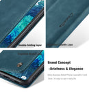 For Samsung Galaxy S20 FE CaseMe 013 Multifunctional Horizontal Flip Leather Case with Holder & Card Slot & Wallet(Blue)