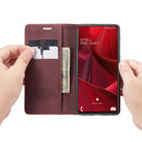 For Samsung Galaxy S20 FE CaseMe 013 Multifunctional Horizontal Flip Leather Case with Holder & Card Slot & Wallet(Wine Red)