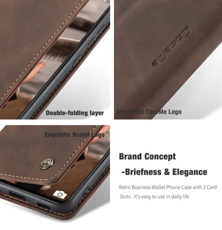 For Samsung Galaxy S20 FE CaseMe 013 Multifunctional Horizontal Flip Leather Case with Holder & Card Slot & Wallet(Coffee)