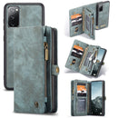 For Samsung Galaxy S20 FE CaseMe 008 Detachable Multifunctional Horizontal Flip Leather Case with Holder & Card Slot & Zipper Wallet & Photo Frame(Blue)