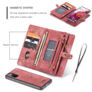 For Samsung Galaxy S20 FE CaseMe 008 Detachable Multifunctional Horizontal Flip Leather Case with Holder & Card Slot & Zipper Wallet & Photo Frame(Red)