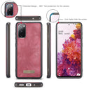For Samsung Galaxy S20 FE CaseMe 008 Detachable Multifunctional Horizontal Flip Leather Case with Holder & Card Slot & Zipper Wallet & Photo Frame(Red)