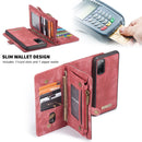 For Samsung Galaxy S20 FE CaseMe 008 Detachable Multifunctional Horizontal Flip Leather Case with Holder & Card Slot & Zipper Wallet & Photo Frame(Red)