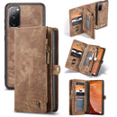 For Samsung Galaxy S20 FE CaseMe 008 Detachable Multifunctional Horizontal Flip Leather Case with Holder & Card Slot & Zipper Wallet & Photo Frame(Brown)