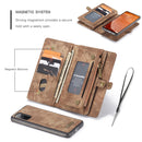 For Samsung Galaxy S20 FE CaseMe 008 Detachable Multifunctional Horizontal Flip Leather Case with Holder & Card Slot & Zipper Wallet & Photo Frame(Brown)