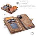 For Samsung Galaxy S20 FE CaseMe 008 Detachable Multifunctional Horizontal Flip Leather Case with Holder & Card Slot & Zipper Wallet & Photo Frame(Brown)