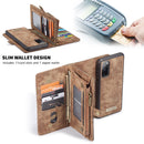 For Samsung Galaxy S20 FE CaseMe 008 Detachable Multifunctional Horizontal Flip Leather Case with Holder & Card Slot & Zipper Wallet & Photo Frame(Brown)